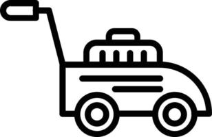 Lawnmower Vector Line Icon