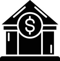 Bank Glyph Icon vector