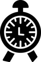 Alarm Clock Glyph Icon vector