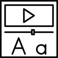 Video Lesson Vector Line Icon