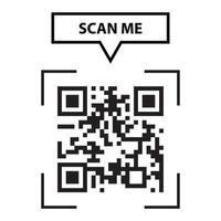 vector de código qr para presentación de icono de símbolo de sitio web