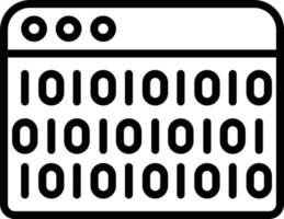 Binary Code Vector Line Icon