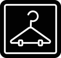 Clothes Hanger Glyph Icon vector