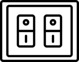 Light Switch Vector Line Icon