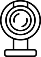 Round Webcam Vector Line Icon