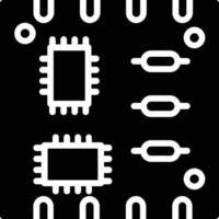 icono de vector de glifo de placa pcb