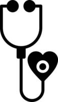 Stethoscope Tool Glyph Icon Design vector