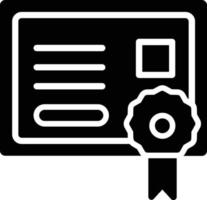 Certificate Glyph Icon vector