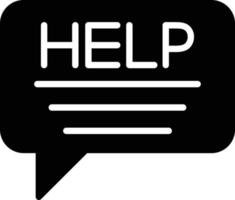 Ask For Help Glyph Vector Icon