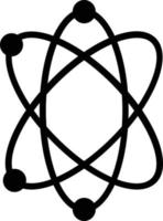 Atomic Energy Glyph Icon vector