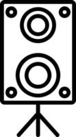 icono de línea de vector de altavoz