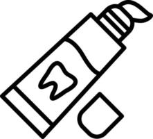 Toothpaste Vector Line Icon