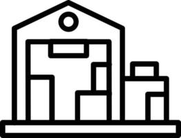 Wearhouse Vector Line Icon