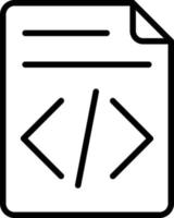 File Extention Vector Line Icon