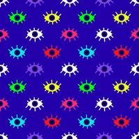 pattern of multicolored abstract eyes. Vector