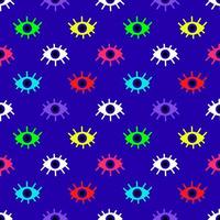 pattern of multicolored abstract eyes. Vector