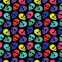 The pattern of the colorful skull vector