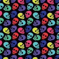 The pattern of the colorful skull vector