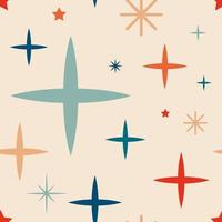 Christmas New Year seamless pattern with stars. vector