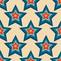 Christmas stars seamless pattern. Vintage retro pattern with stars vector