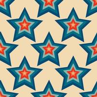 Christmas stars seamless pattern. Vintage retro pattern with stars vector