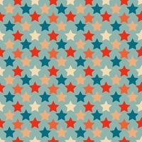 Christmas stars seamless pattern. Vintage retro pattern with stars vector