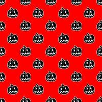 Seamless pattern of black pumpkins vector