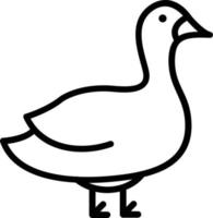 Goose Vector Line Icon