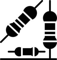 Resistor Glyph Vector Icon