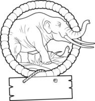 diseño de mamut prehistórico vector
