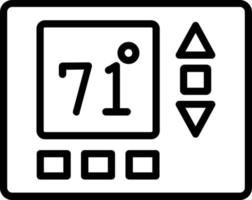 Thermostate Vector Line Icon