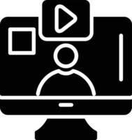 Video Call Glyph Vector Icon