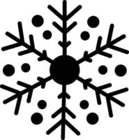 icono de glifo de copo de nieve vector