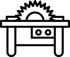 Table Saw Vector Line Icon