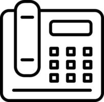 Office Phone Vector Line Icon
