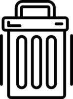 Trash Can Vector Line Icon