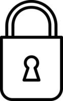Lock Vector Line Icon