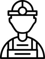 Worker Vector Line Icon