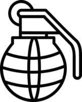 Grenade  Vector Line Icon