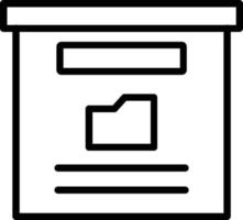 Storage Box Vector Line Icon