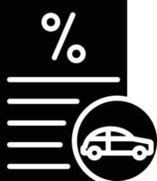 Car Loan Glyph Icon vector