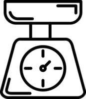 Weighting scale Vector Line icon