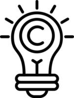 Copyright Vector Line Icon