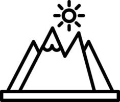 Mountain Vector Line Icon
