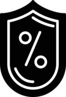 Shield Glyph Icon vector