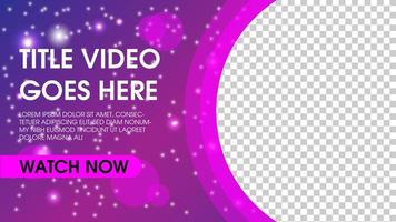 Purple social media web banner and youtube thumbnail template vector