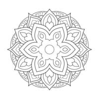 diseño de mandala con motivos florales de estilo arabesco étnico árabe vector