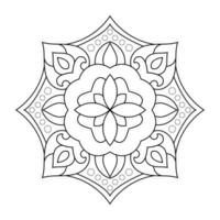 diseño de mandala con motivos florales de estilo arabesco étnico árabe vector