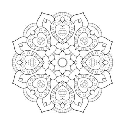 Mandala design with Arabic ethnic arabesque style floral pattern