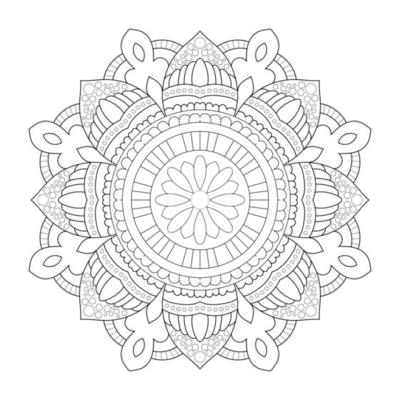 Mandala design with Arabic ethnic arabesque style floral pattern